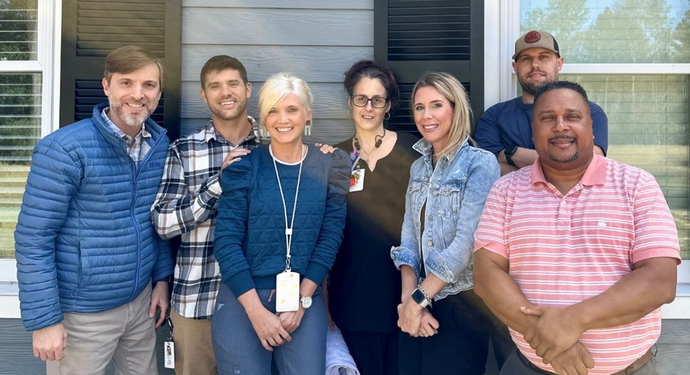 Pictured left to right: John Roshto, James Jordan, Heidi Moore, Sally Thaxton, Lauren Tiernan, Chandler Johnson and Robert Stephens